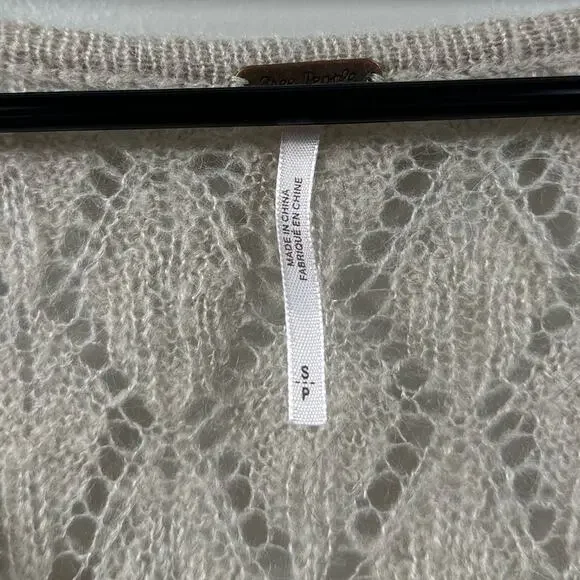 Free People Say Hello Sweater Taupe Brown Size Medium - Picture 5 of 7